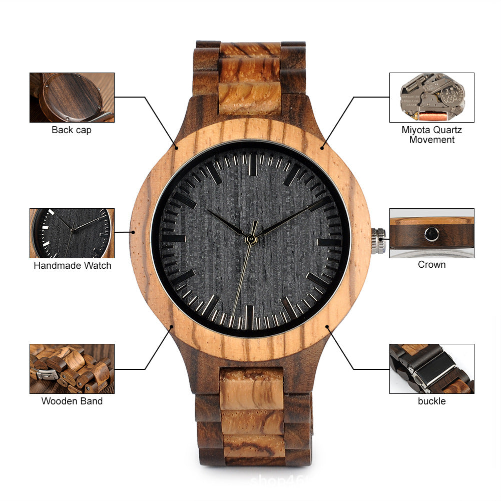 Inter-Wood - Quartz Watch Men's Wood Watch