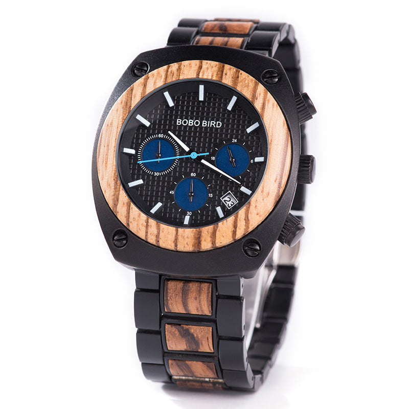 BOBO BIRD - Commander: Multifunctional Chronograph Wood Watch