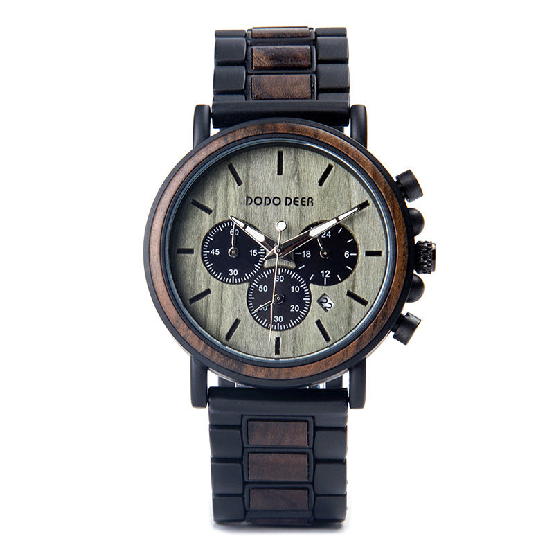 DODO DEER - Luxury Wood & Stainless Steel Men's Watch