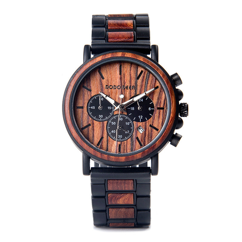 DODO DEER - Luxury Wood & Stainless Steel Men's Watch