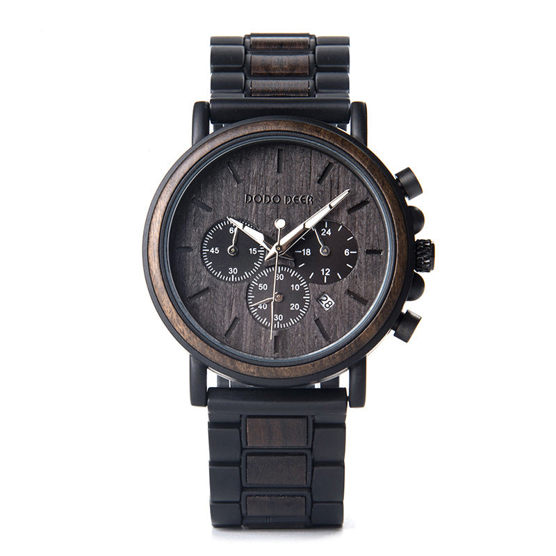 DODO DEER - Luxury Wood & Stainless Steel Men's Watch