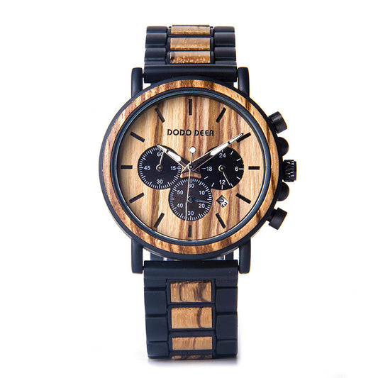 DODO DEER - Luxury Wood & Stainless Steel Men's Watch