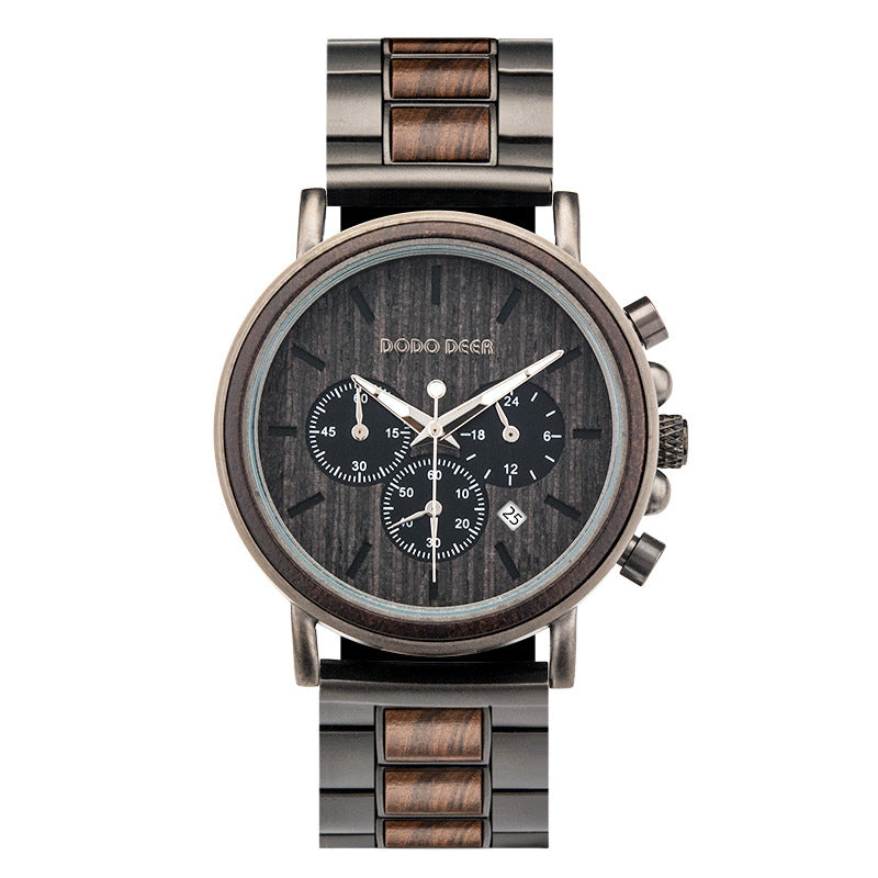 DODO DEER - Luxury Wood & Stainless Steel Men's Watch