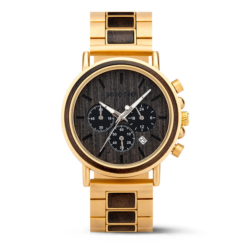 DODO DEER - Luxury Wood & Stainless Steel Men's Watch