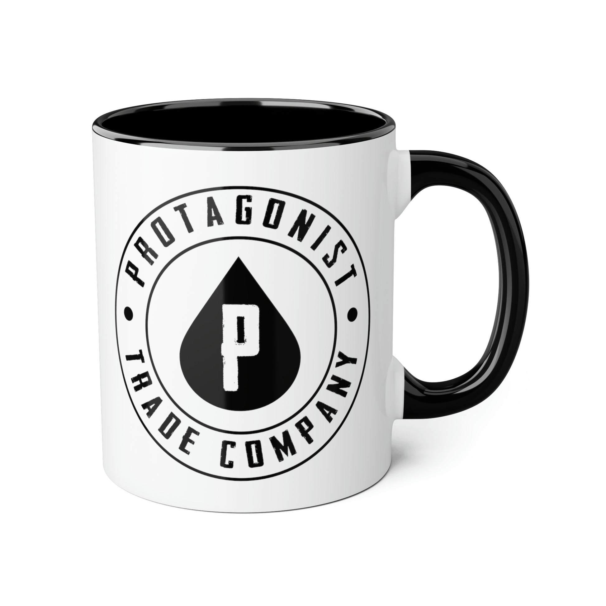 ProtagonistTradeCompany-Logo-CoffeeMug-RearView1-BlackRim