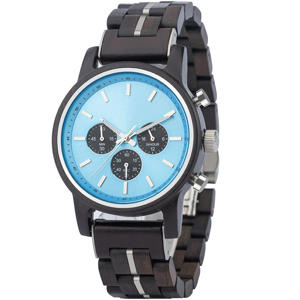 BOBO BIRD - Mens Wood & Stainless Steel Leisure Sports Watch